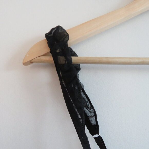 URBAN OUTFITTERS OUT FROM UNDER Rosabelle Tulle Rose Corset Black Whimsigoth NWT - Picture 3 of 14